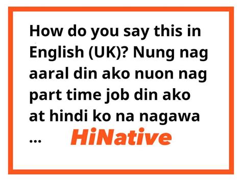 nag ojt ako in english|New questions in English .